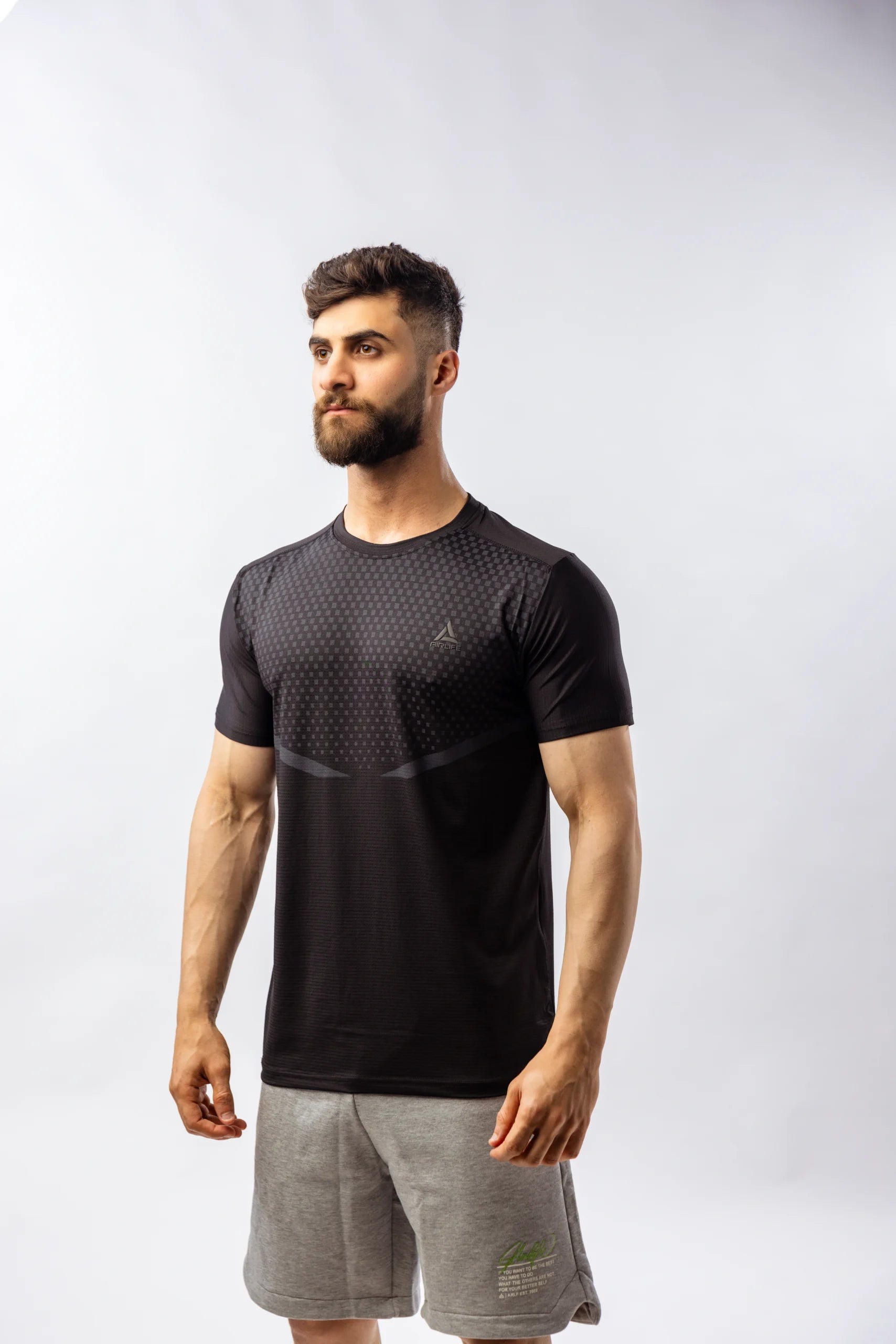 تيشيرت تدريب احترافي عالي الأداء - تيشيرت رياضي رجالي ماص للرطوبة