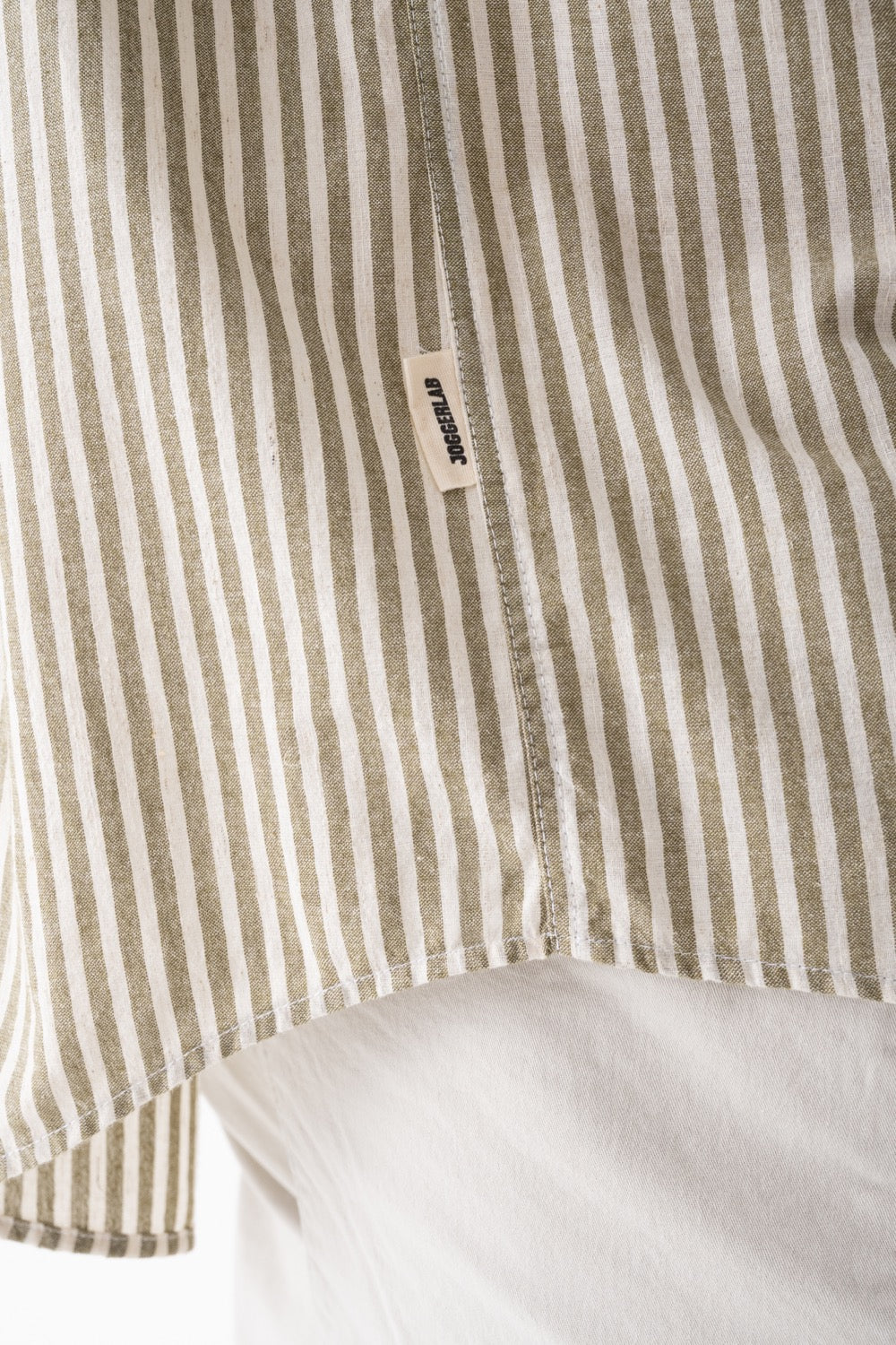 Striped Linen-Blend Long-Sleeve Shirt