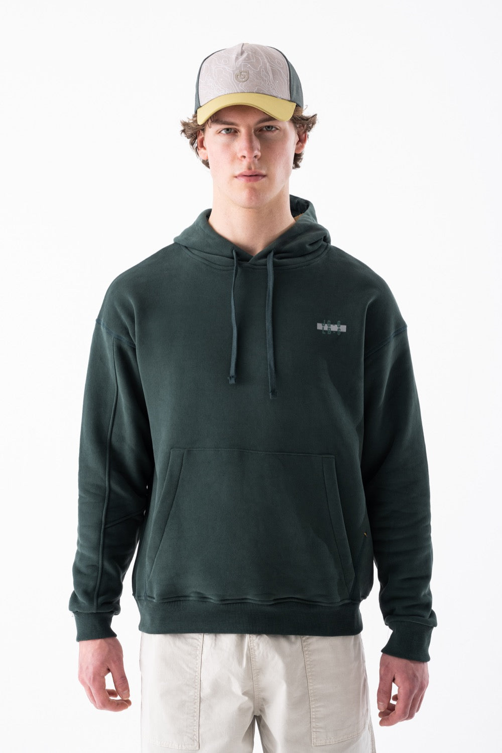 Airlife Oversized Pullover Hoodie in Forest Green