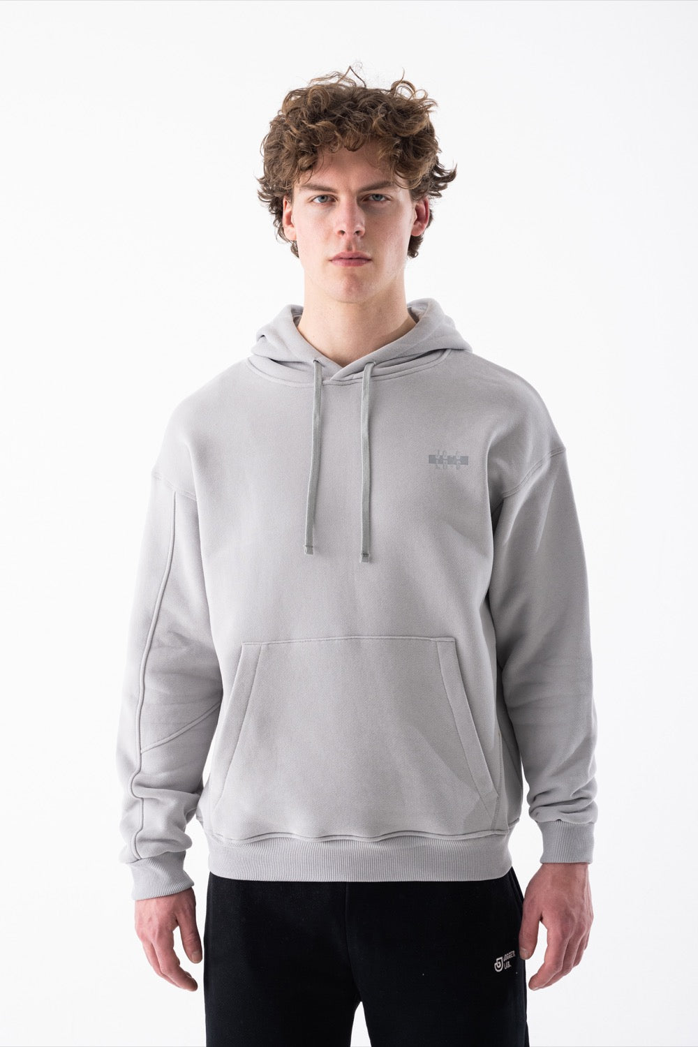 Airlife Oversized Pullover Hoodie in Light Grey