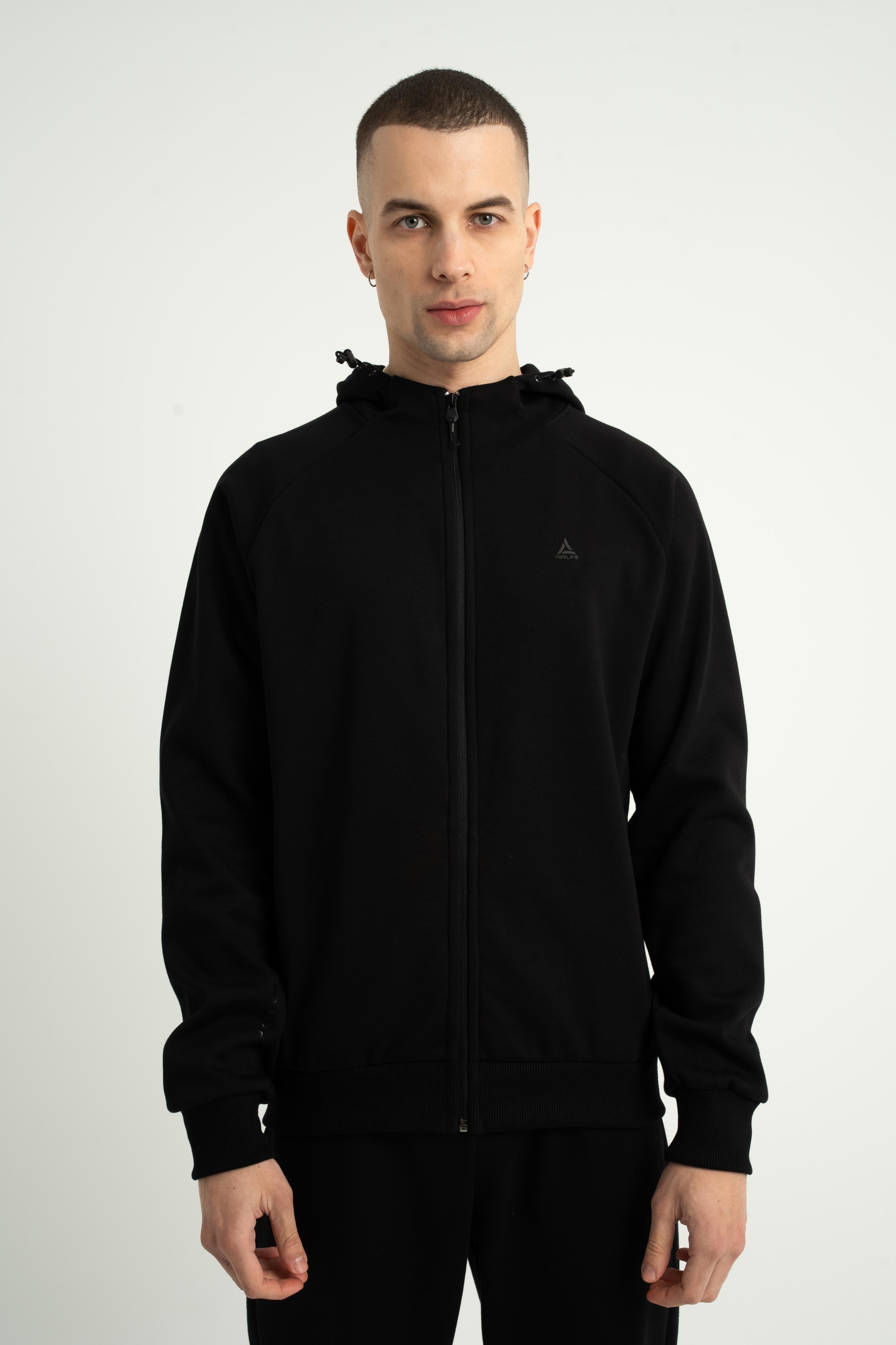 Airlife Tech Scuba Full-Zip Hoodie in Black
