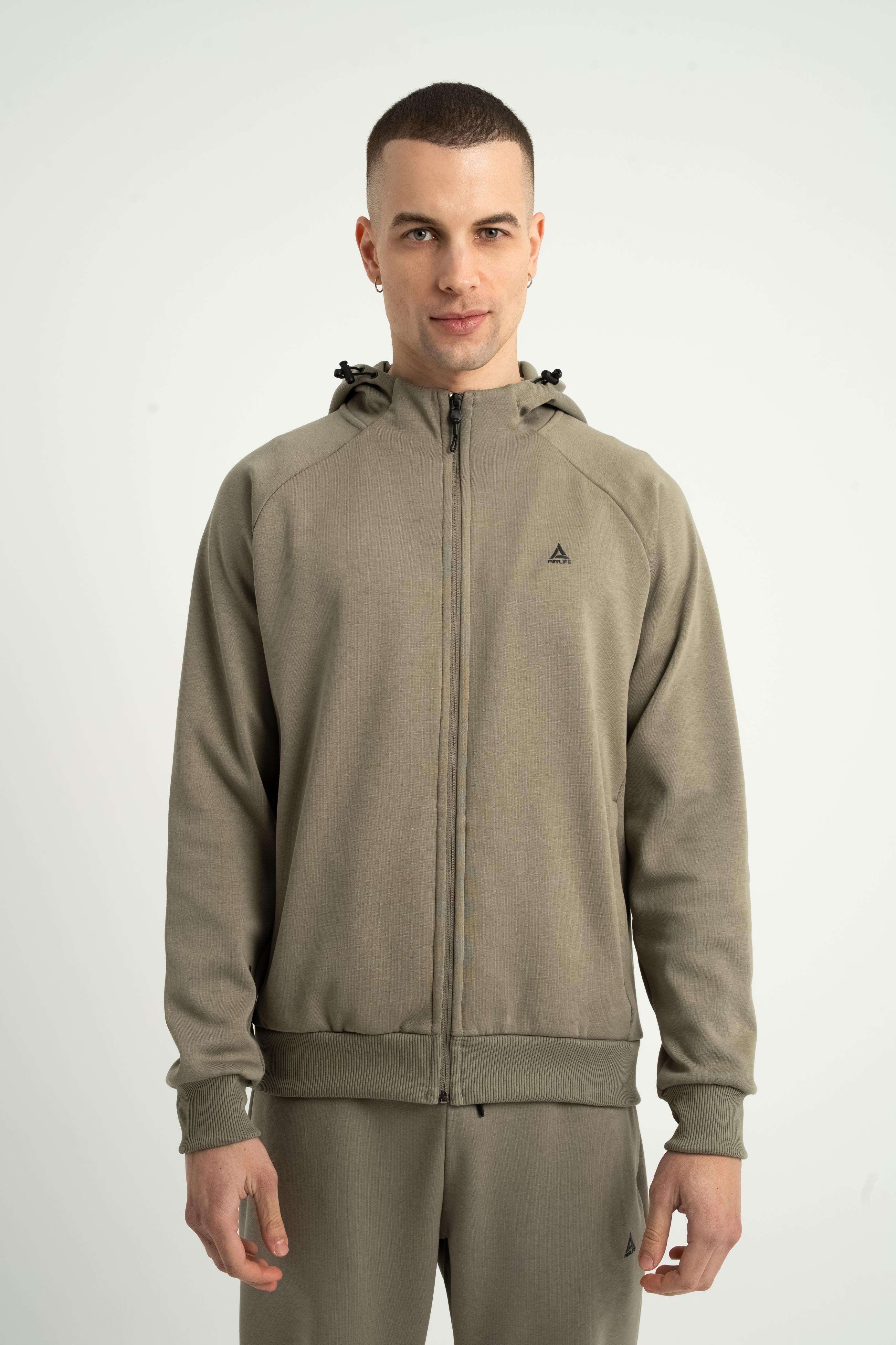 Airlife Tech Scuba Full-Zip Hoodie in Olive