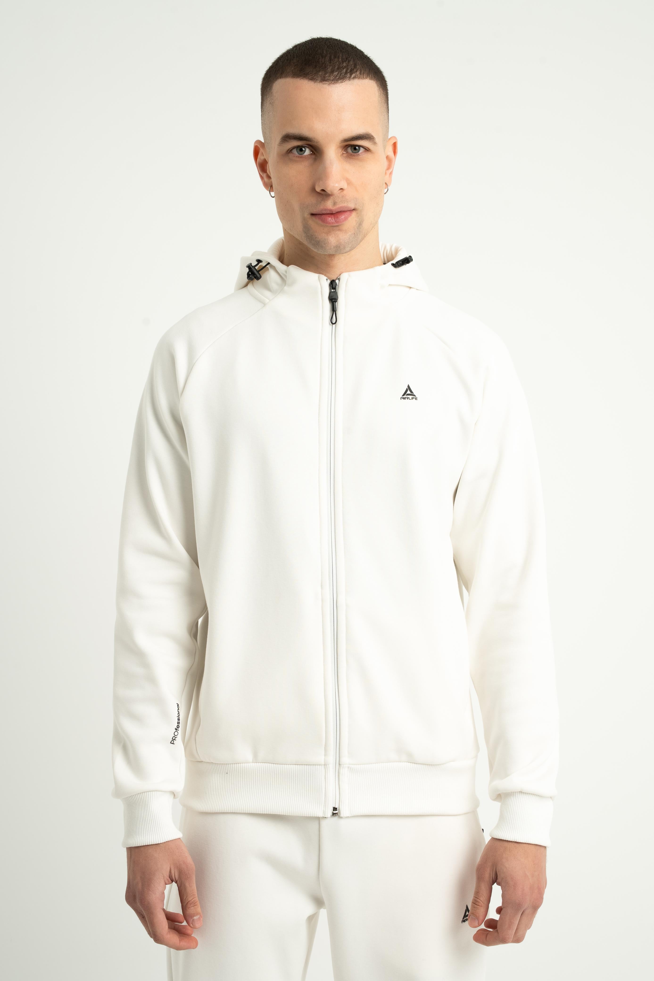 Airlife Tech Scuba Full-Zip Hoodie in White