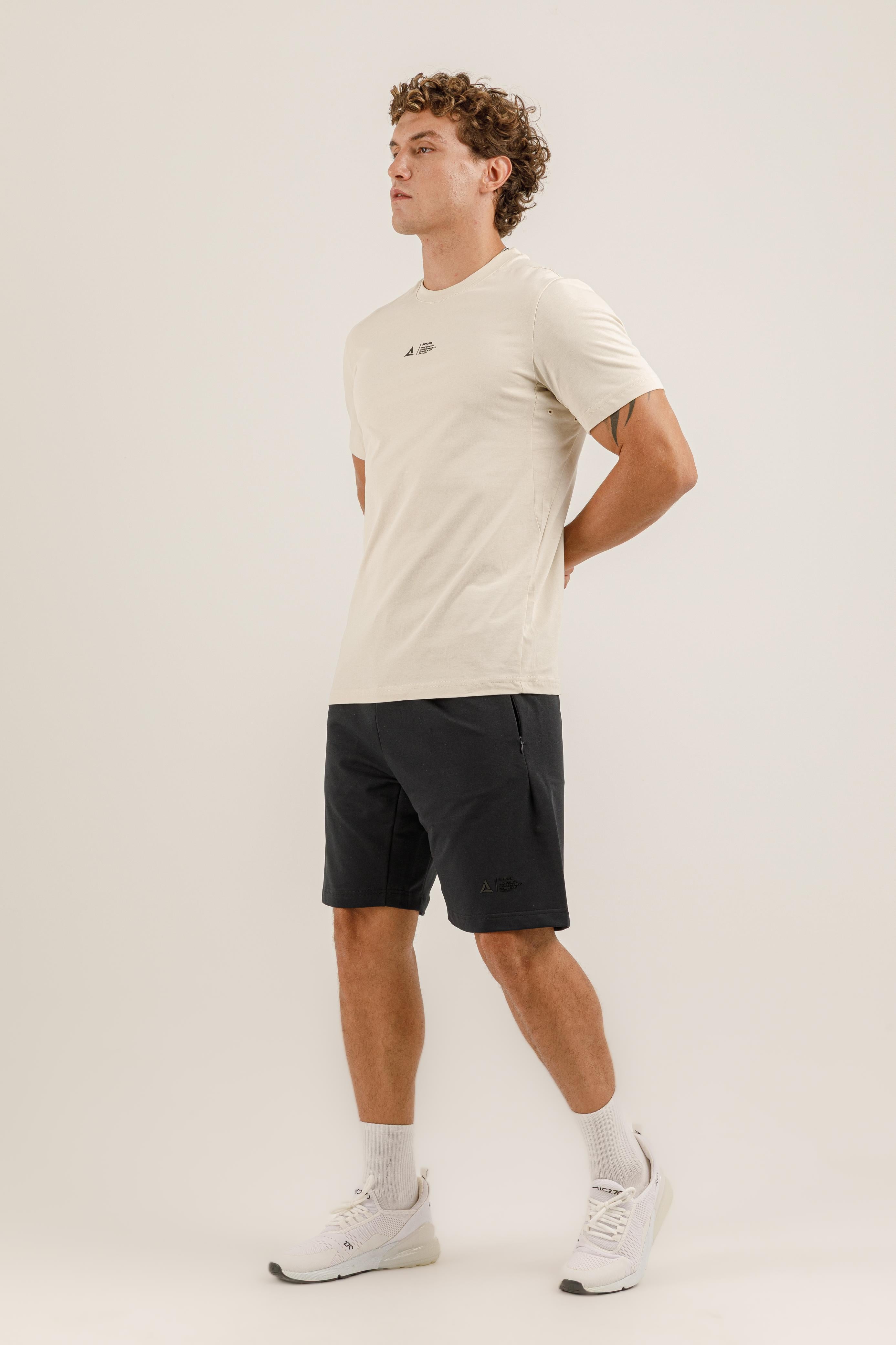 Airlife Airlife Logo Print T-Shirt (Relaxed) in Cream Relaxed