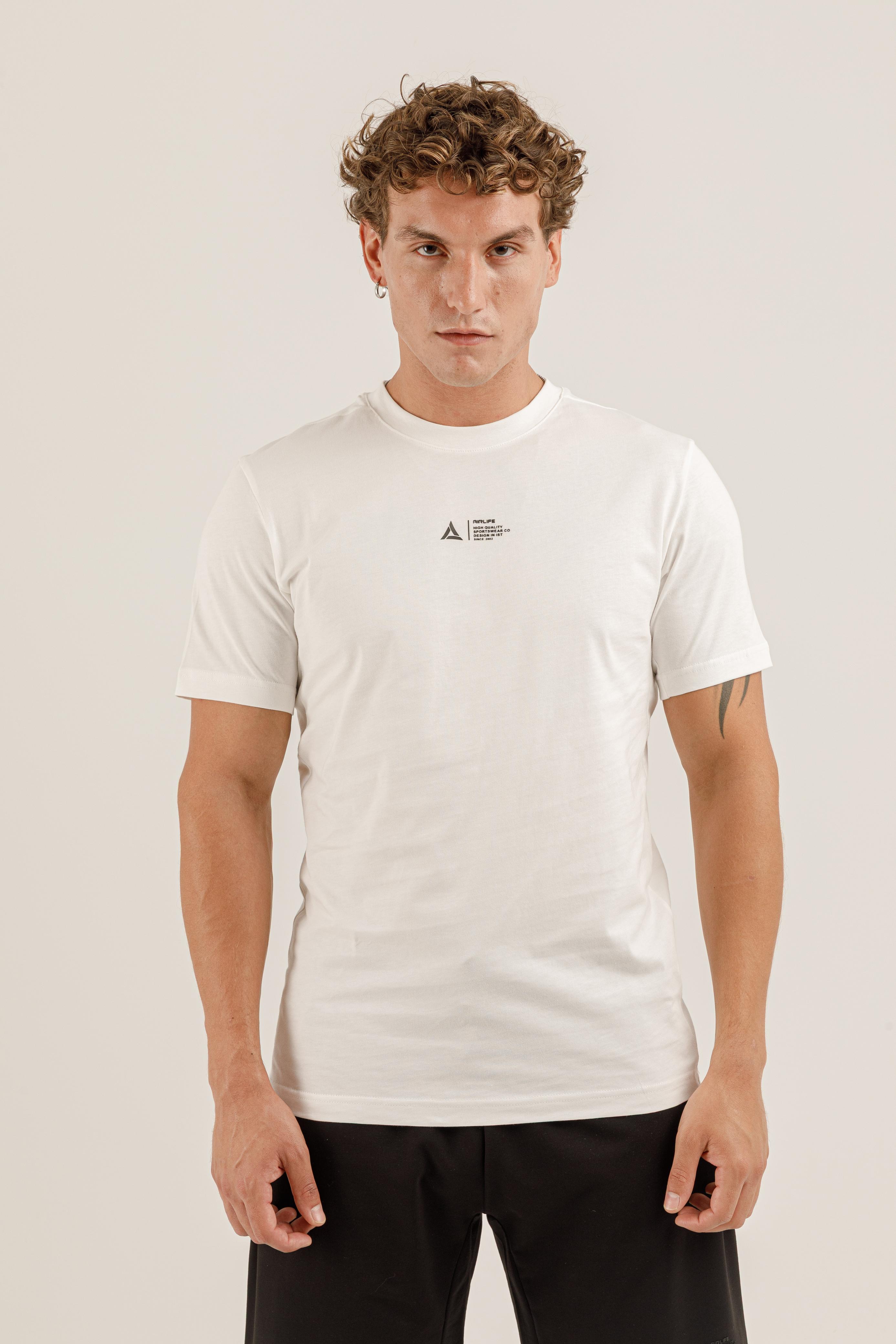 Airlife Airlife Logo Print T-Shirt in White