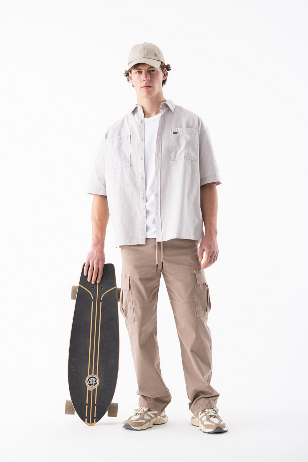 Oversized Dual-Pocket Short-Sleeve Shirt