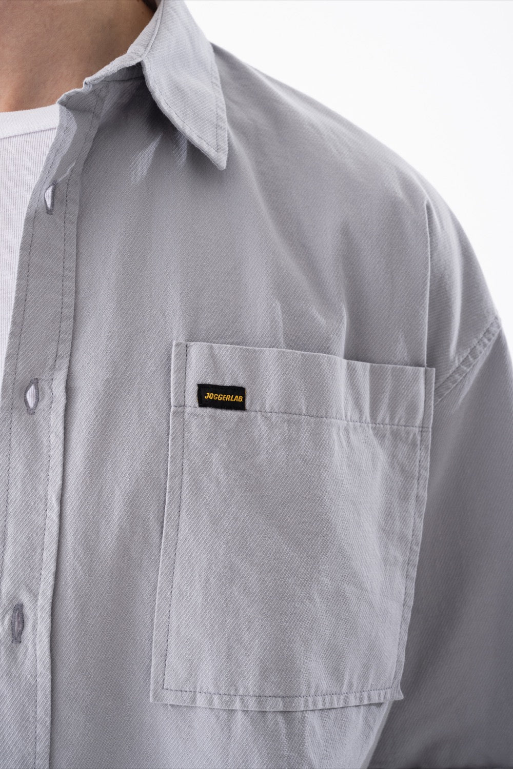 Oversized Dual-Pocket Short-Sleeve Shirt