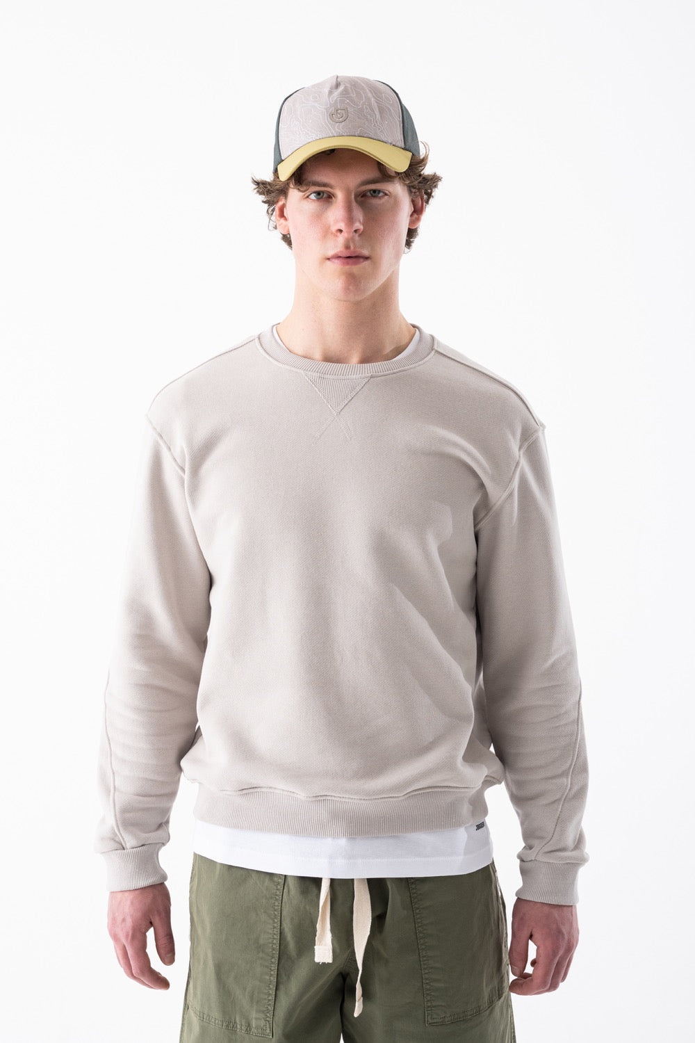 Airlife Oversized Crew Neck Sweatshirt in Oatmeal