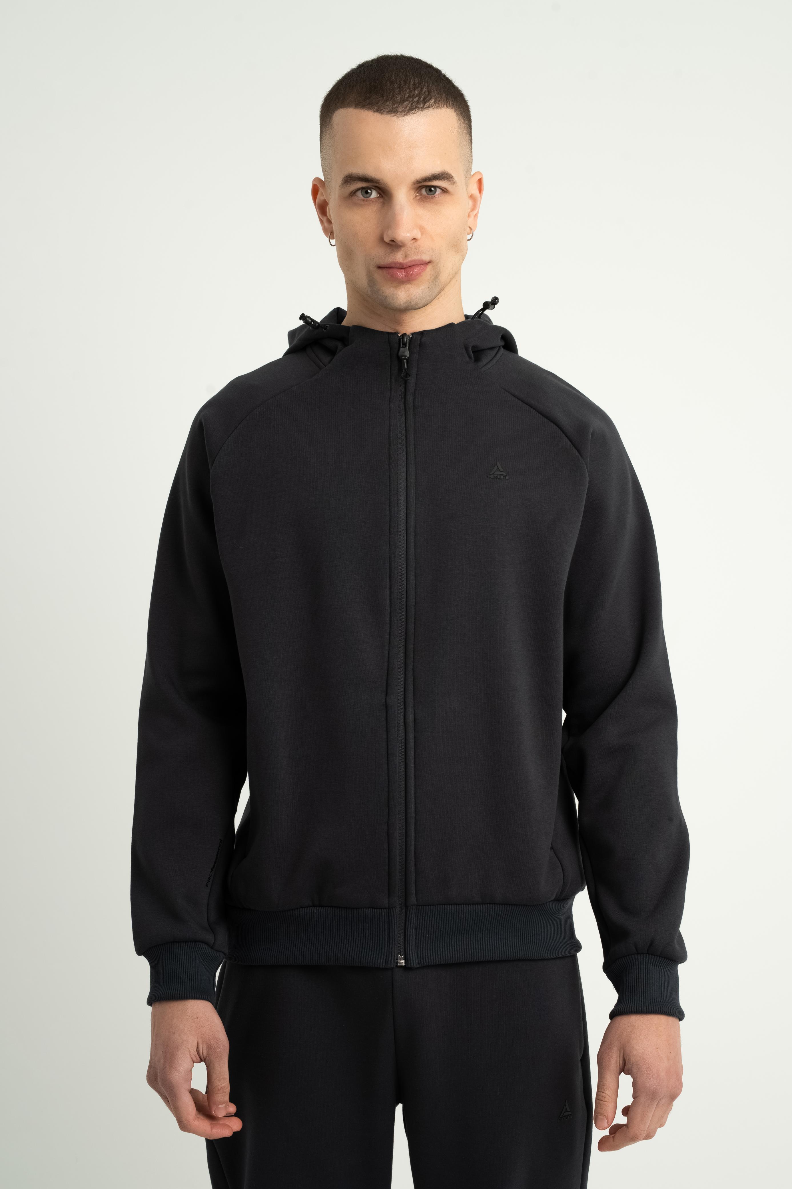 Airlife Tech Scuba Full-Zip Hoodie in Dark Charcoal