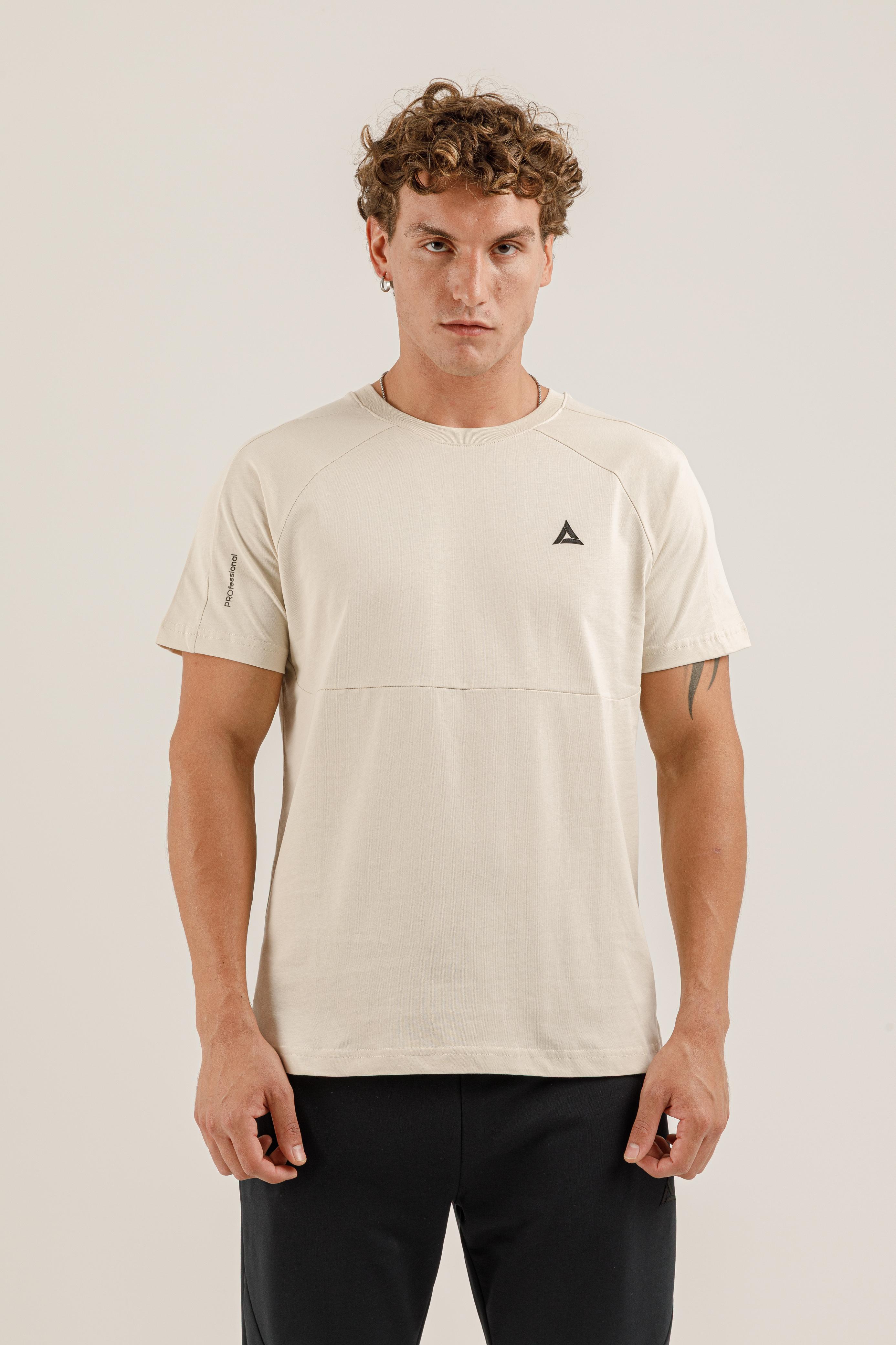 Airlife Panel Seam Performance T-Shirt in Cream