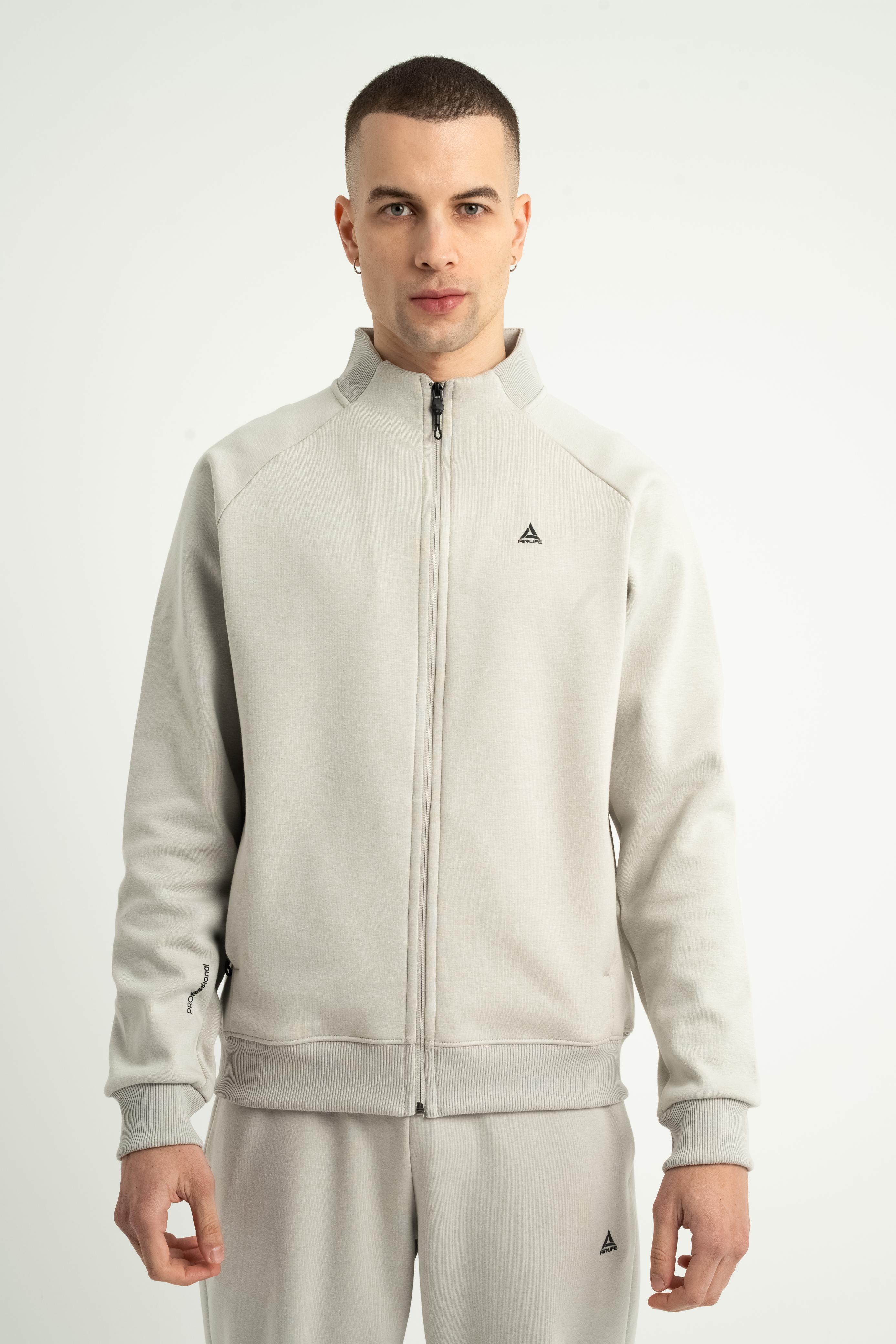 Airlife Airlife Logo Track Jacket in Light Grey